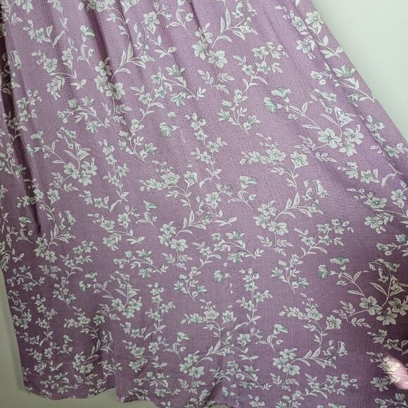 EUC HAYDEN LOS ANGELES LAVENDER FLORAL MIDI DRESS SIZE M - Picture 8 of 16